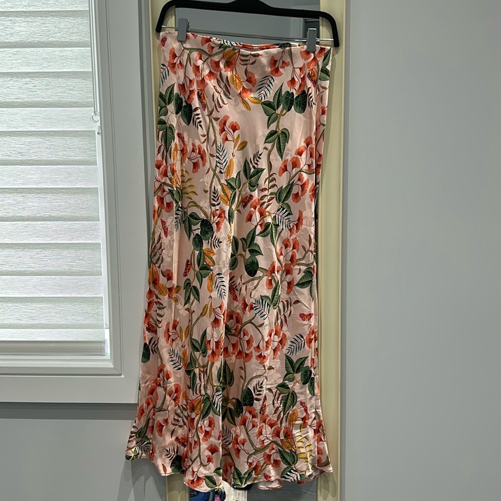 Loft print midi skirt